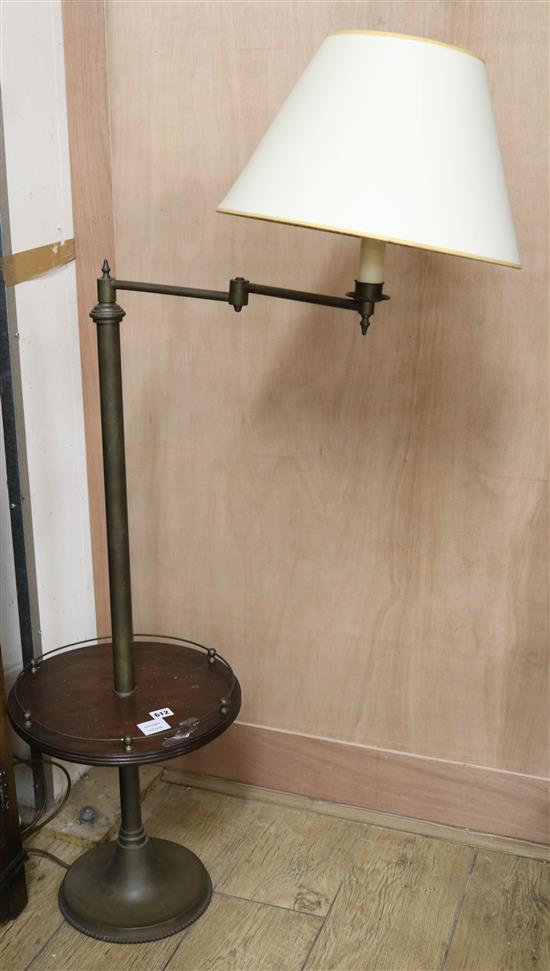 A brass standard lamp